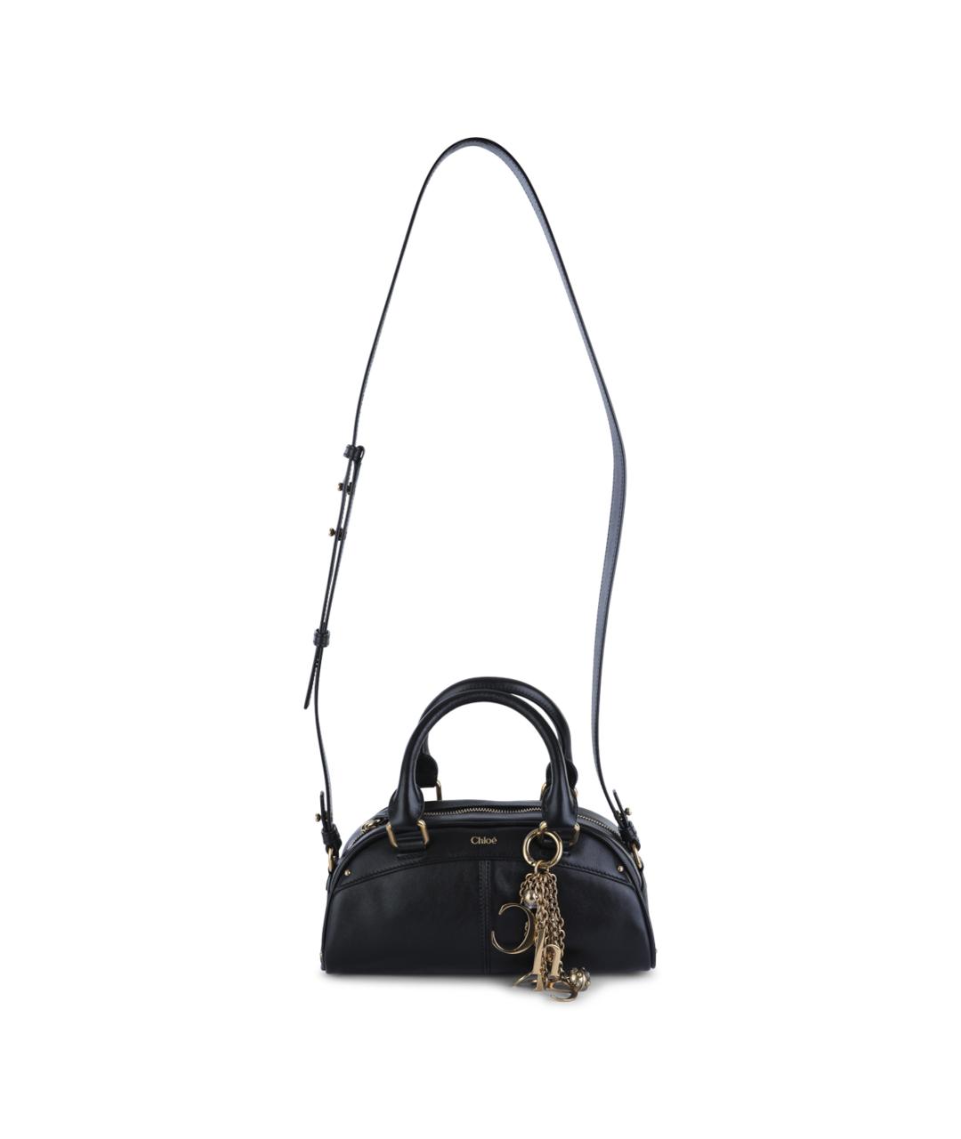 CHLOE Черная кожаная сумка тоут, фото 1