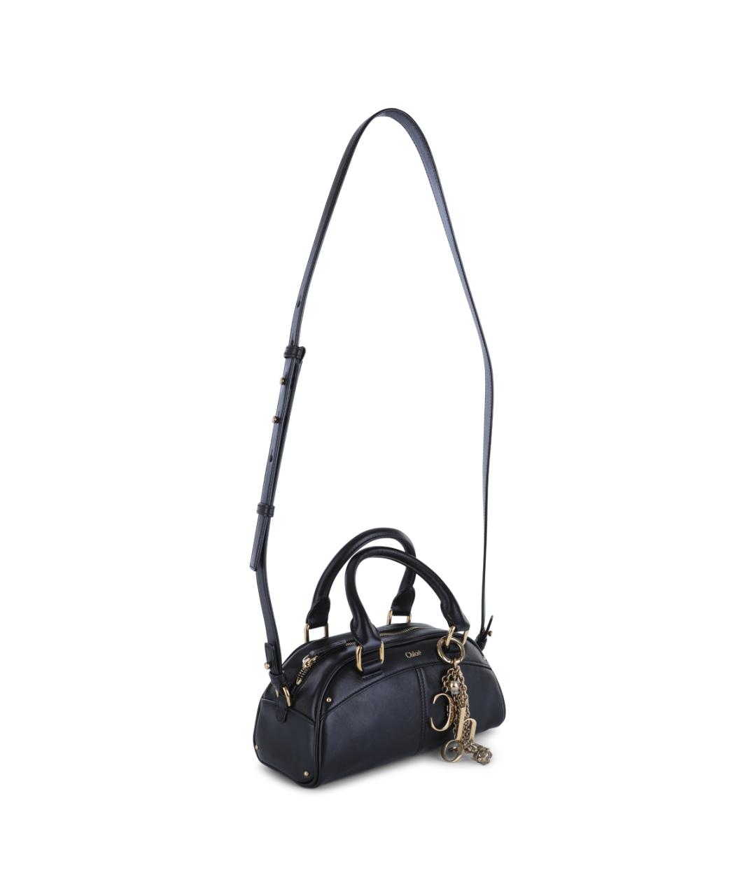 CHLOE Черная кожаная сумка тоут, фото 2