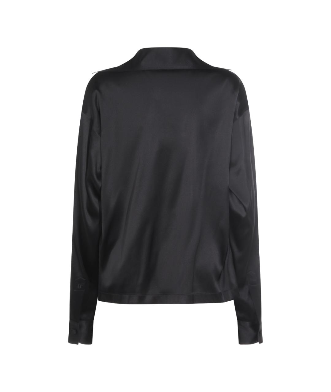 TOM FORD Черная шелковая футболка, фото 2