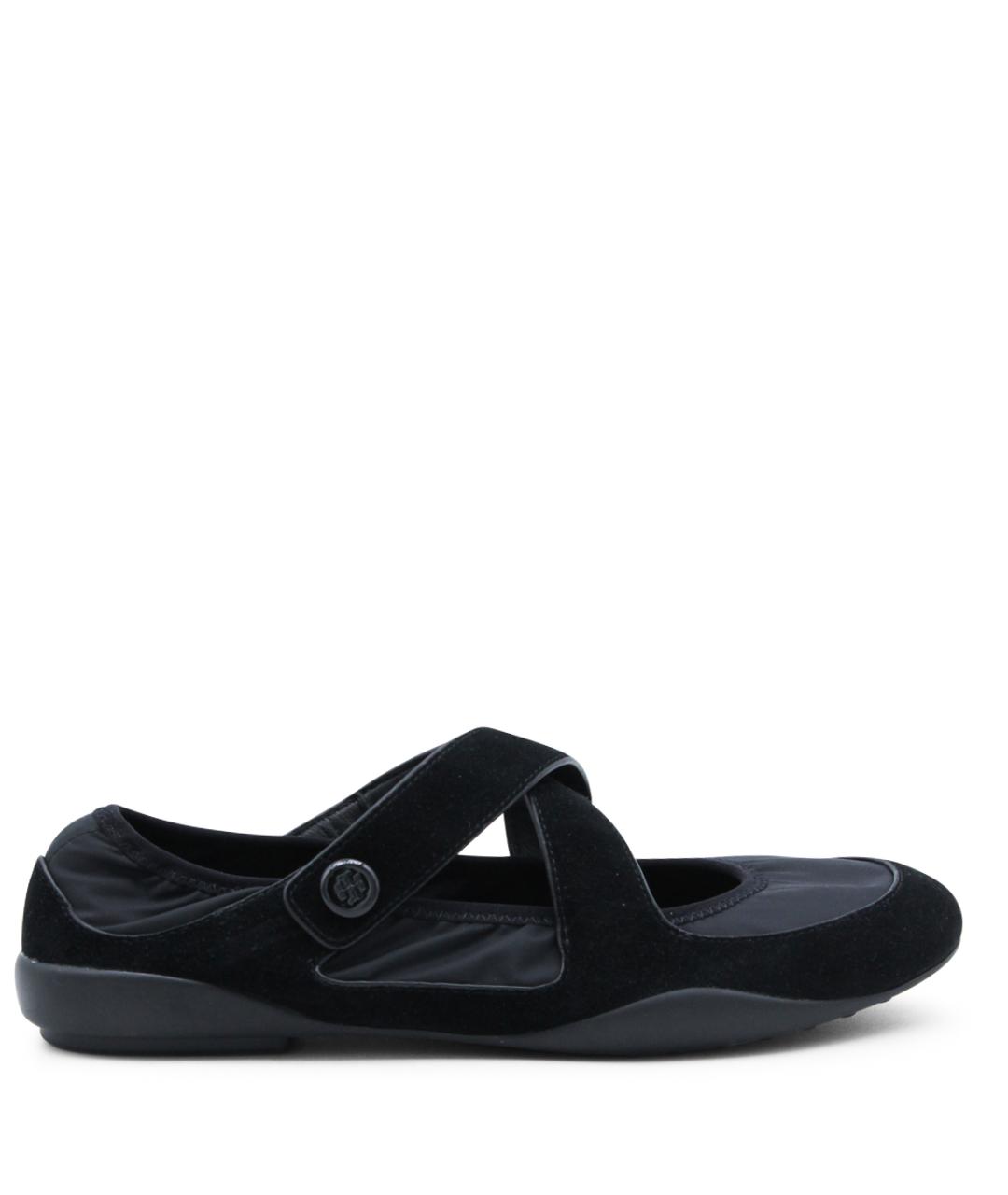 TORY BURCH Черные замшевые балетки, фото 1