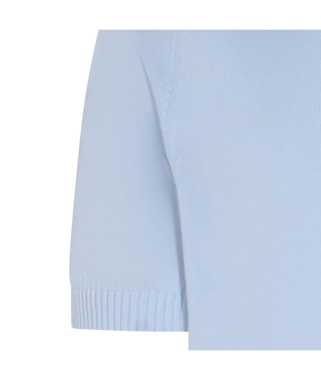 MALO Голубая хлопковая футболка, фото 4