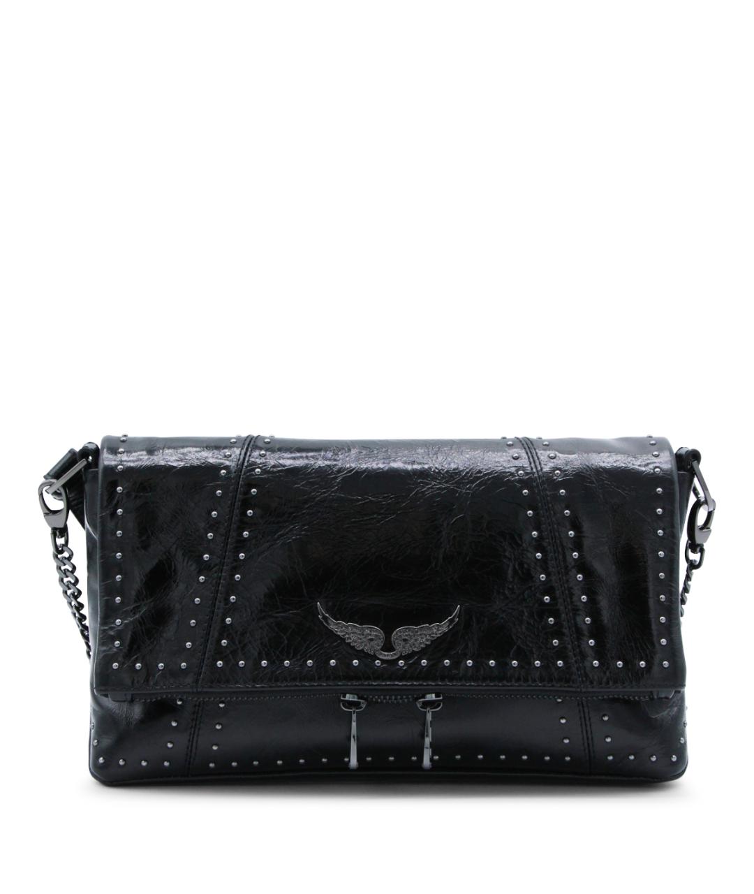 ZADIG & VOLTAIRE Черная кожаная сумка через плечо, фото 1