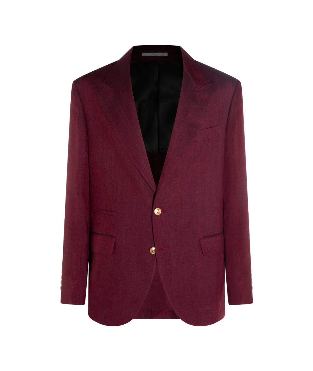 BRUNELLO CUCINELLI Бордовый классический костюм, фото 6