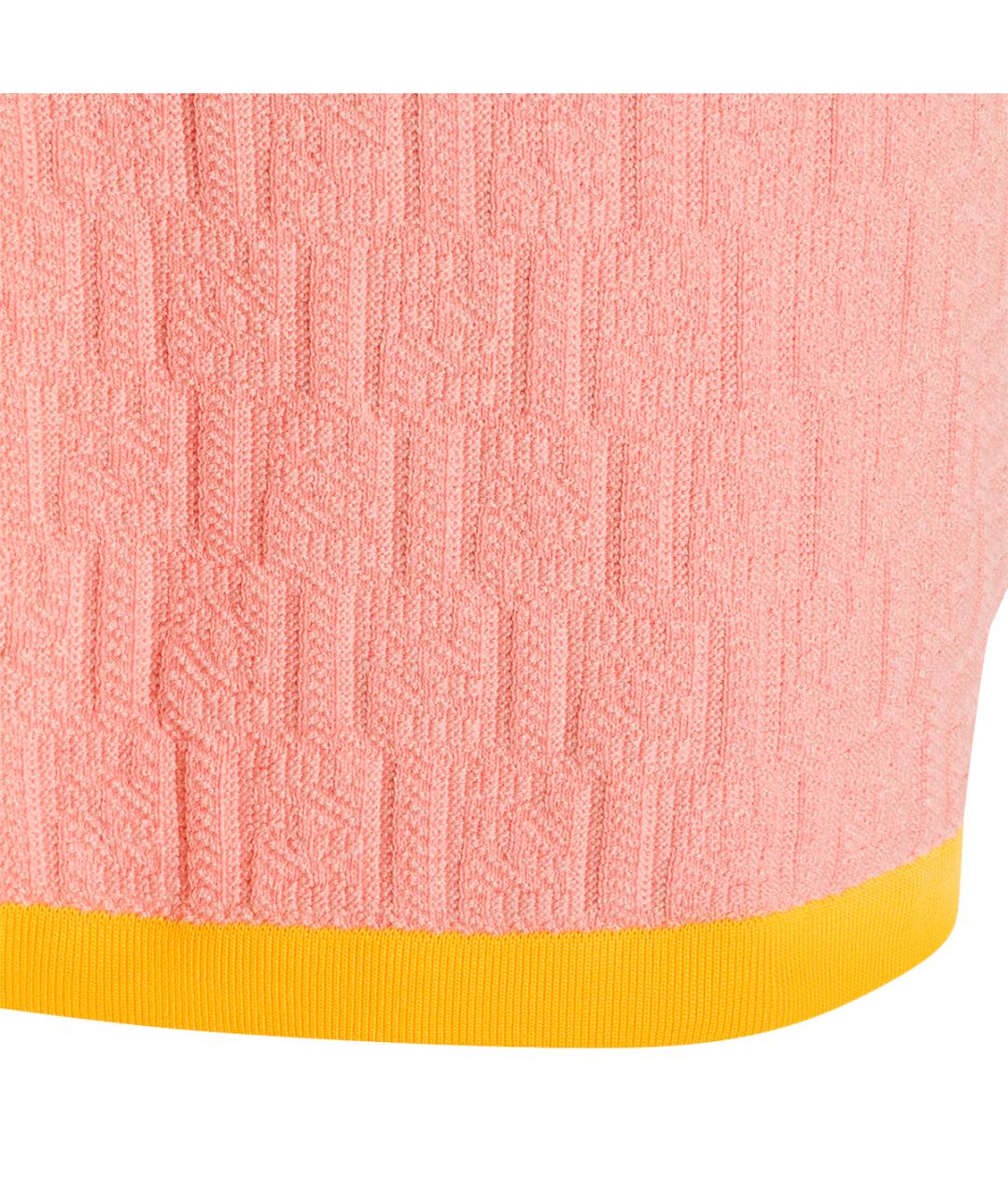 FENDI Розовое хлопковое повседневное платье, фото 3