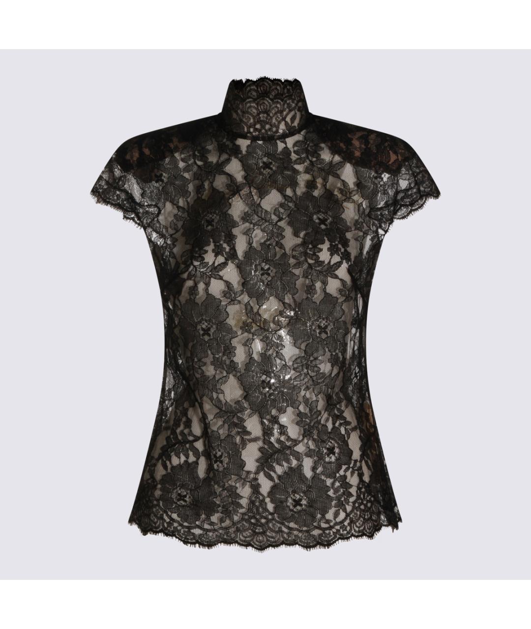 VALENTINO Черная шелковая блузы, фото 6