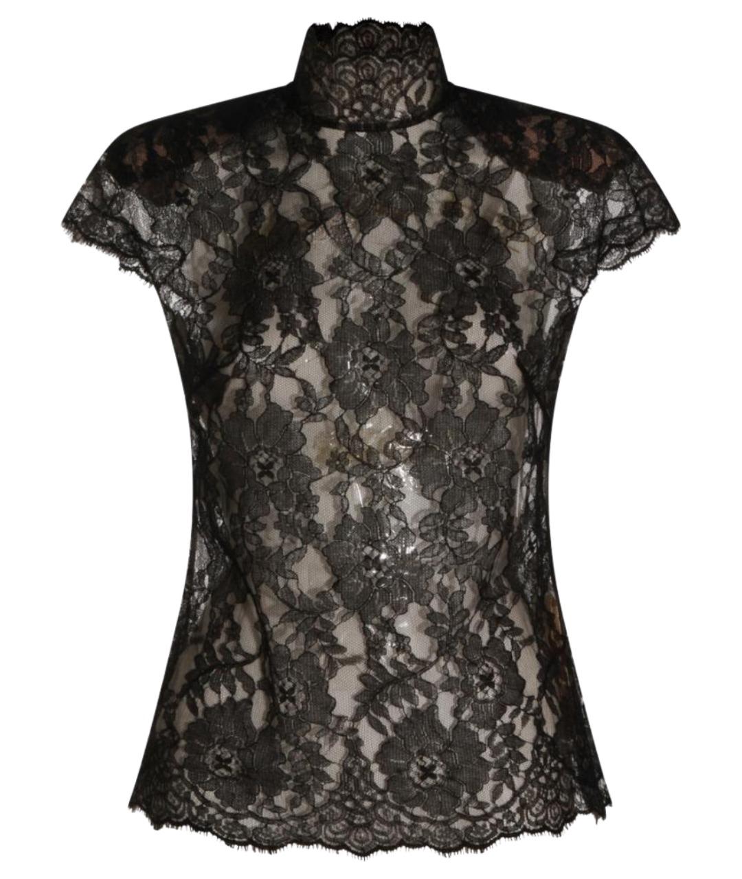 VALENTINO Черная шелковая блузы, фото 1