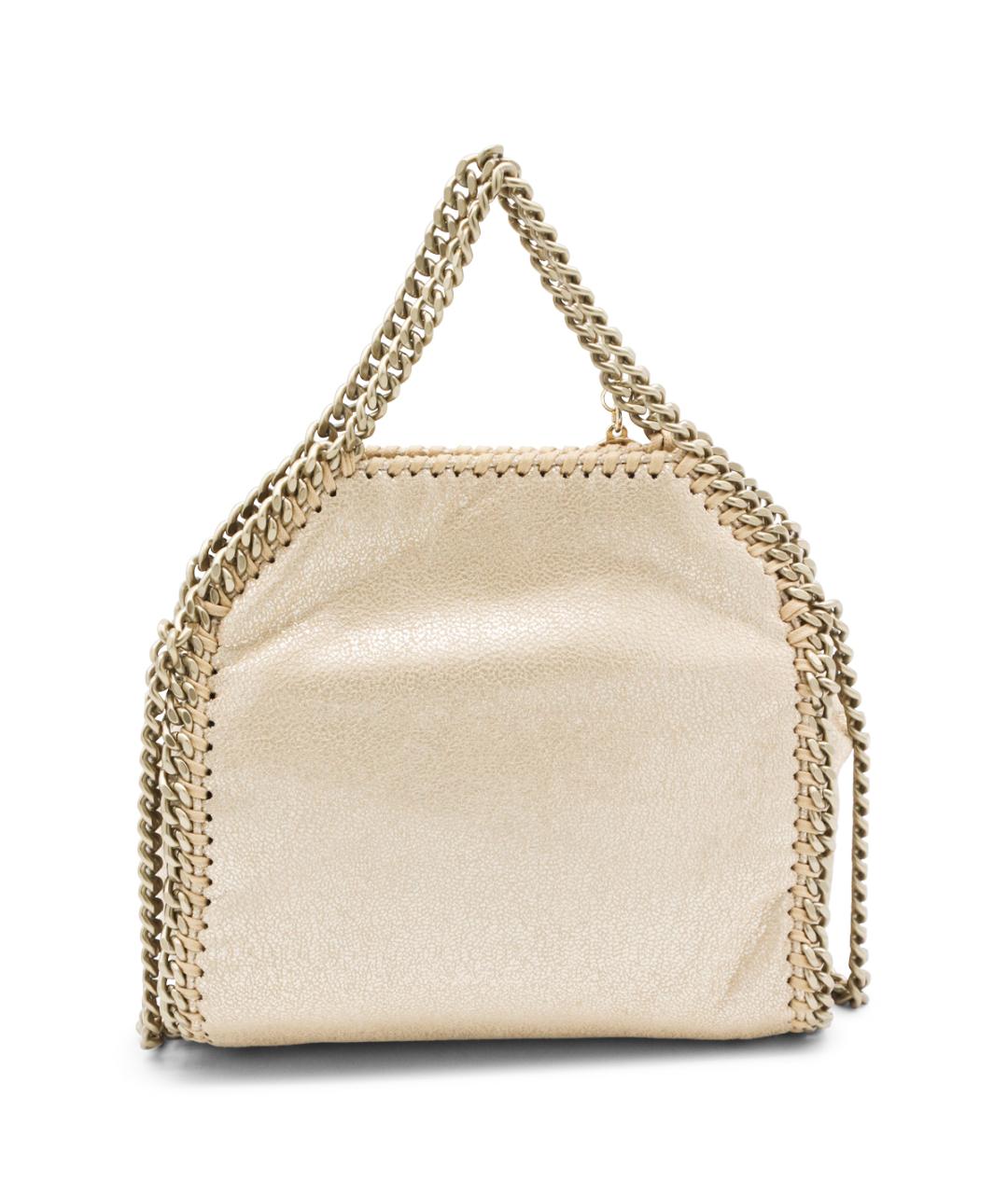 STELLA MCCARTNEY Золотая кожаная сумка тоут, фото 3