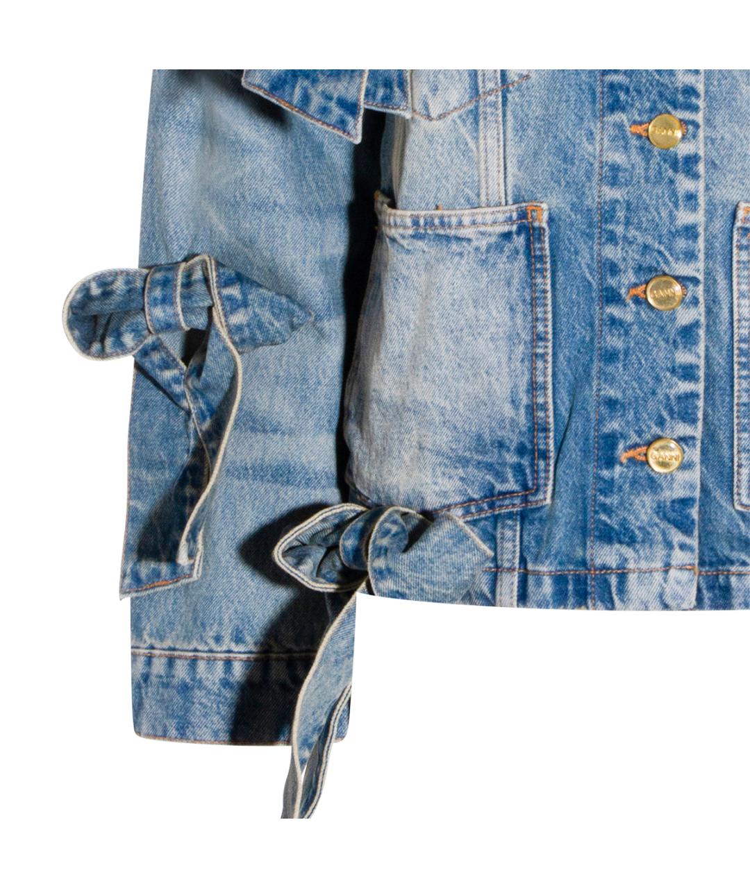 GANNI Синяя хлопковая куртка, фото 4