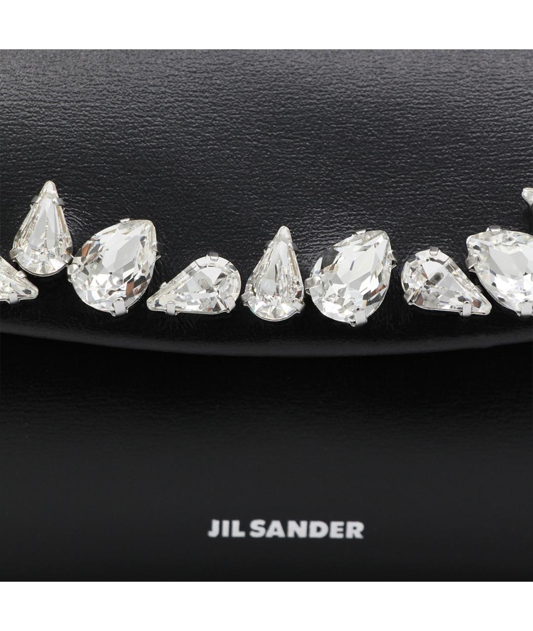 JIL SANDER Черная кожаная сумка через плечо, фото 5