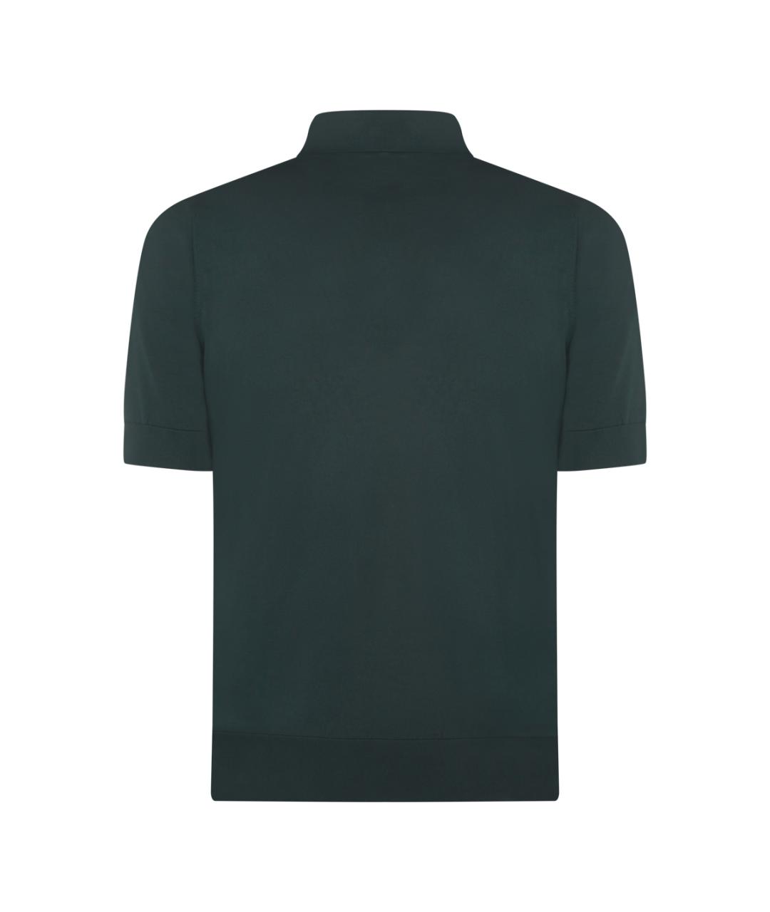 DOLCE&GABBANA Зеленые вискозное поло с коротким рукавом, фото 2