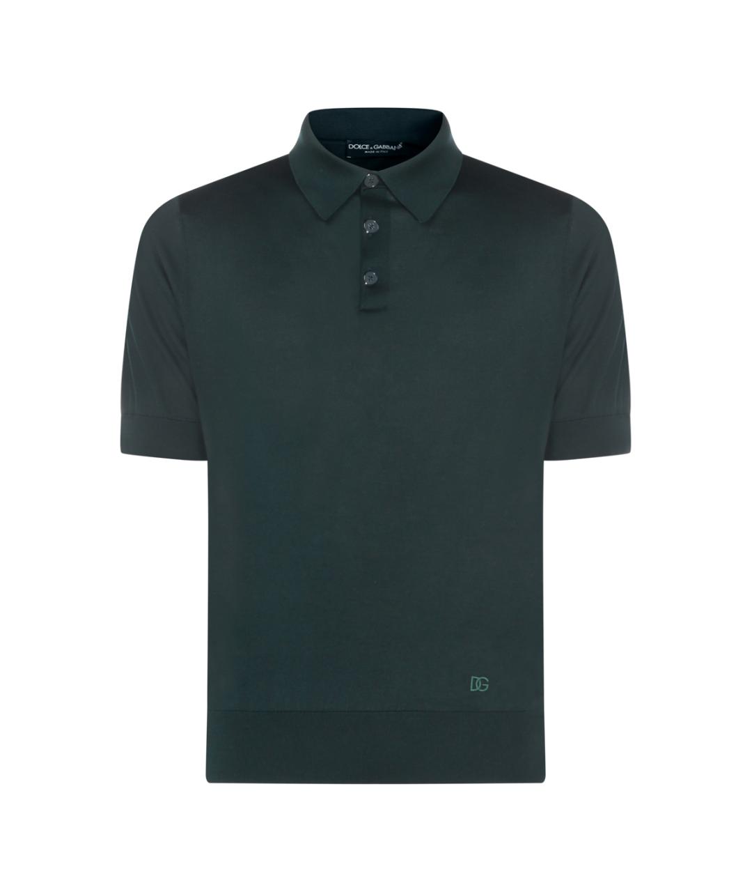 DOLCE&GABBANA Зеленые вискозное поло с коротким рукавом, фото 1