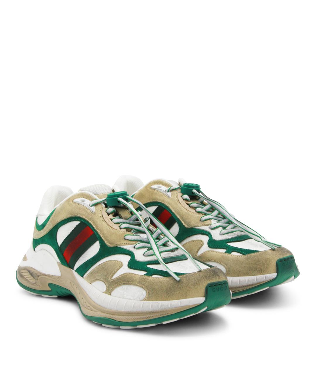 GUCCI Мульти кожаные низкие кроссовки / кеды, фото 2