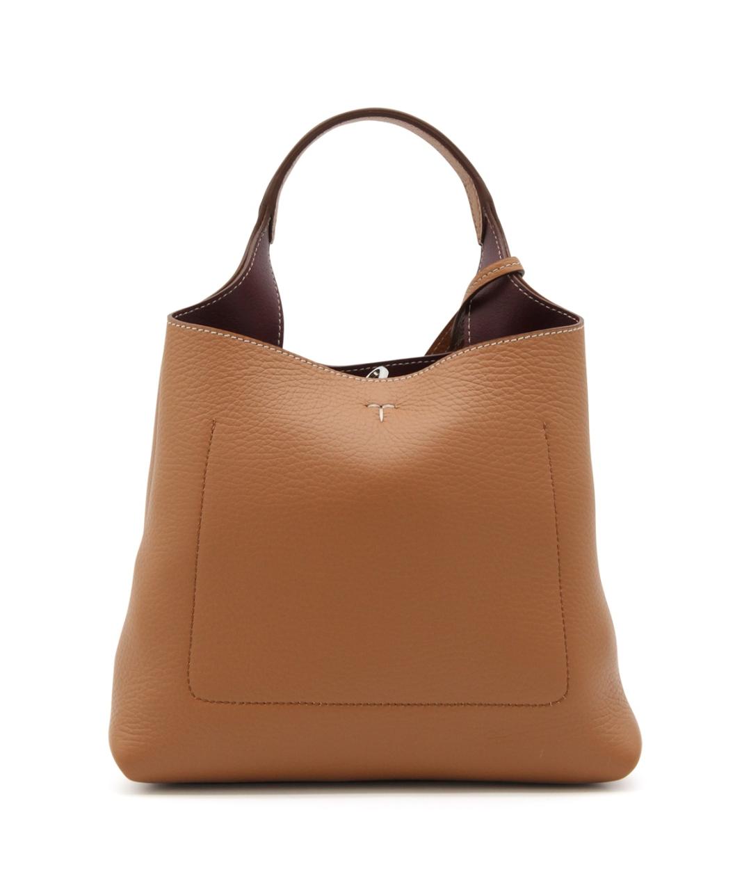 TOD'S Коричневая кожаная сумка тоут, фото 3