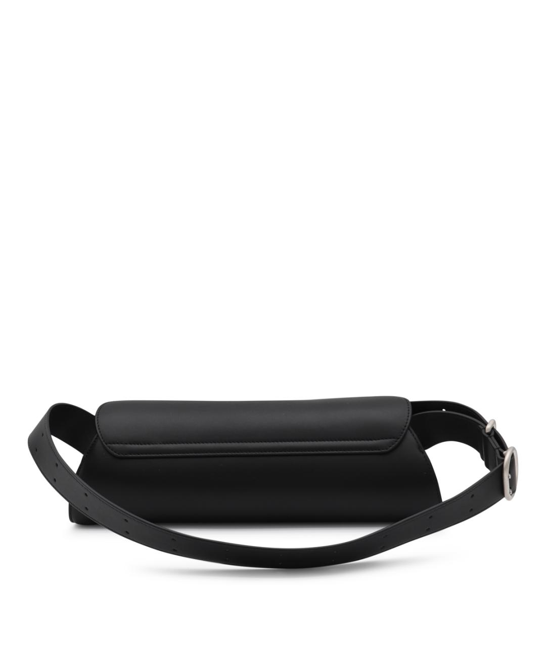 JIL SANDER Черная кожаная сумка на плечо, фото 3