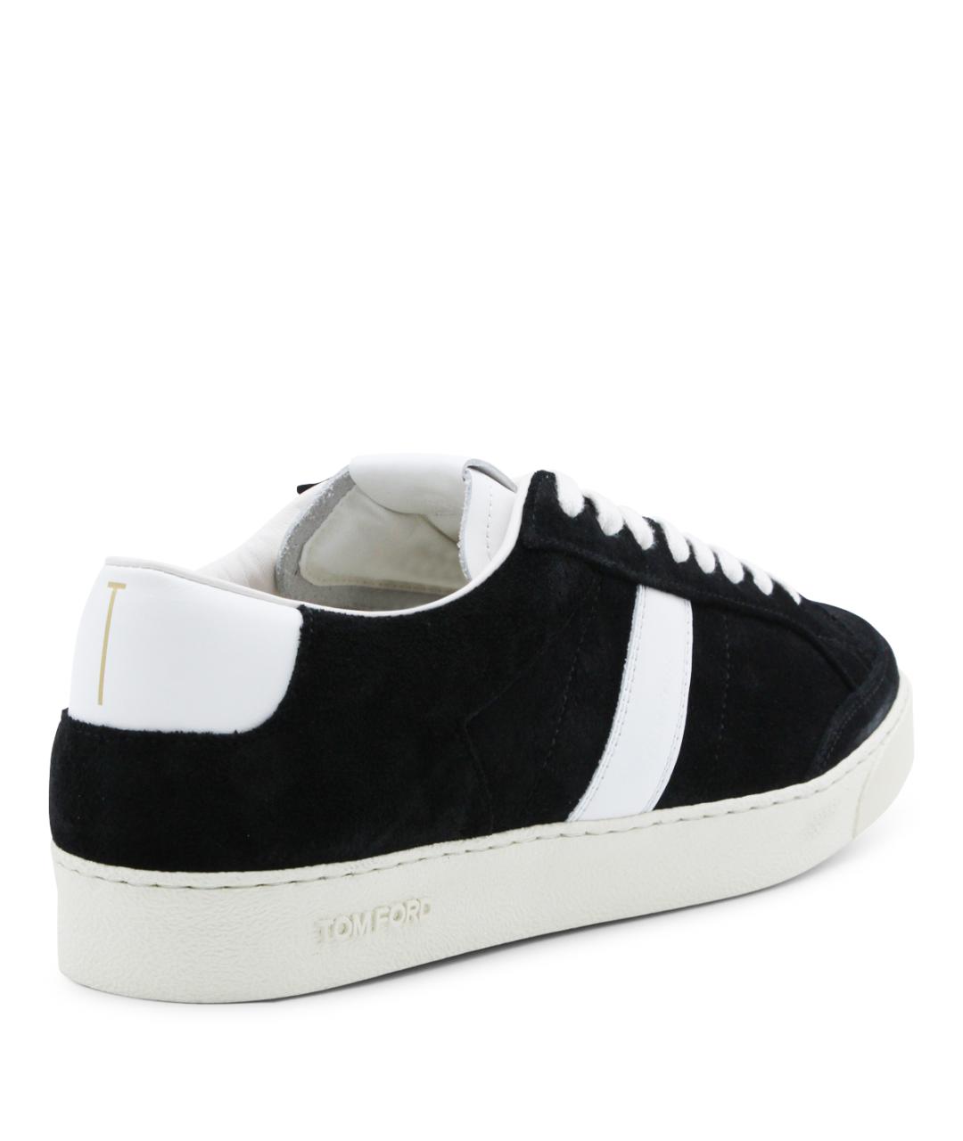 TOM FORD Черные замшевые низкие кроссовки / кеды, фото 3