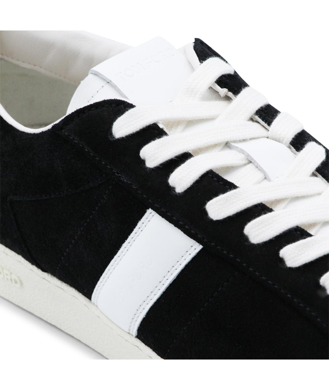 TOM FORD Черные замшевые низкие кроссовки / кеды, фото 4