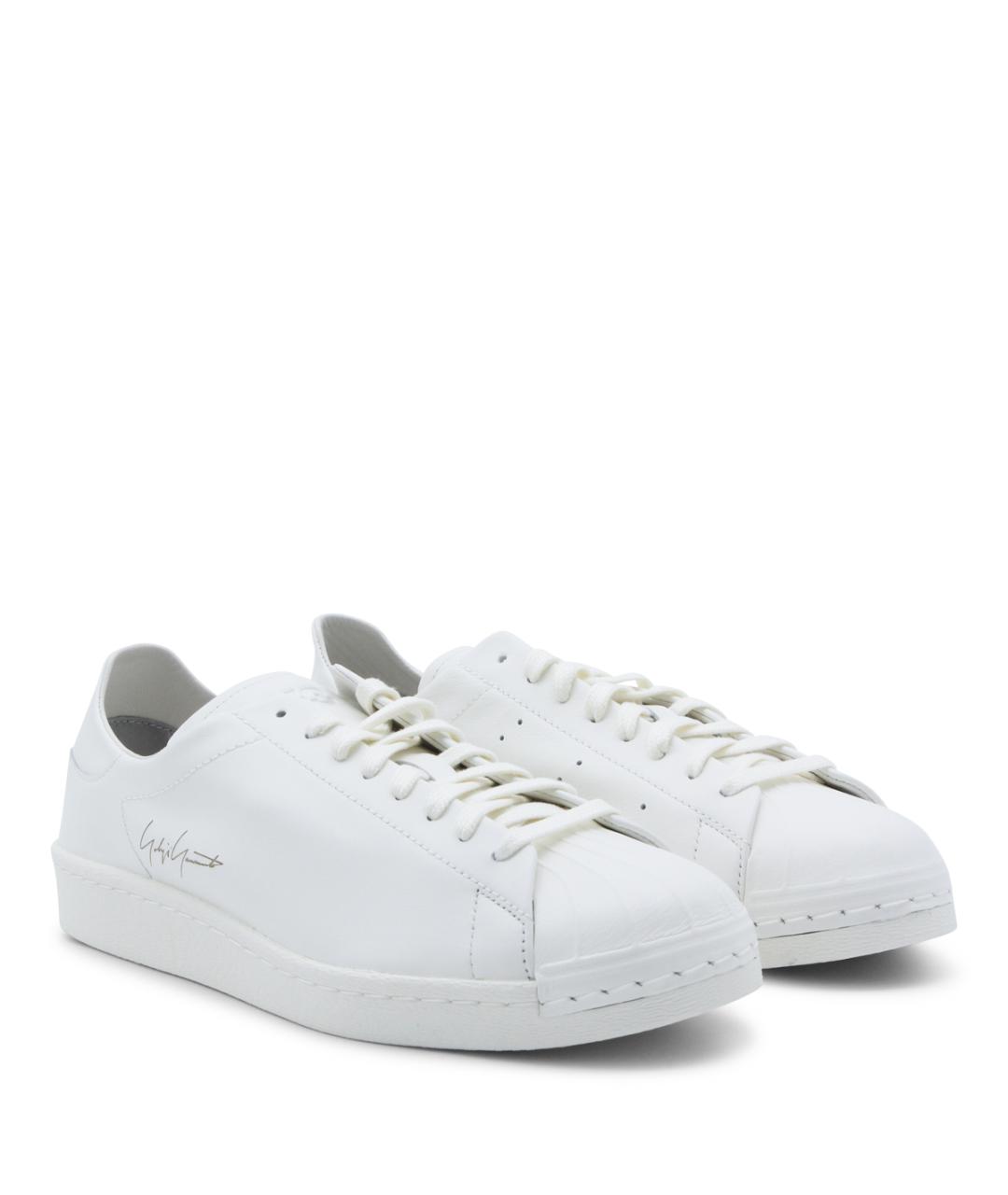 Y-3 Белые кожаные низкие кроссовки / кеды, фото 2