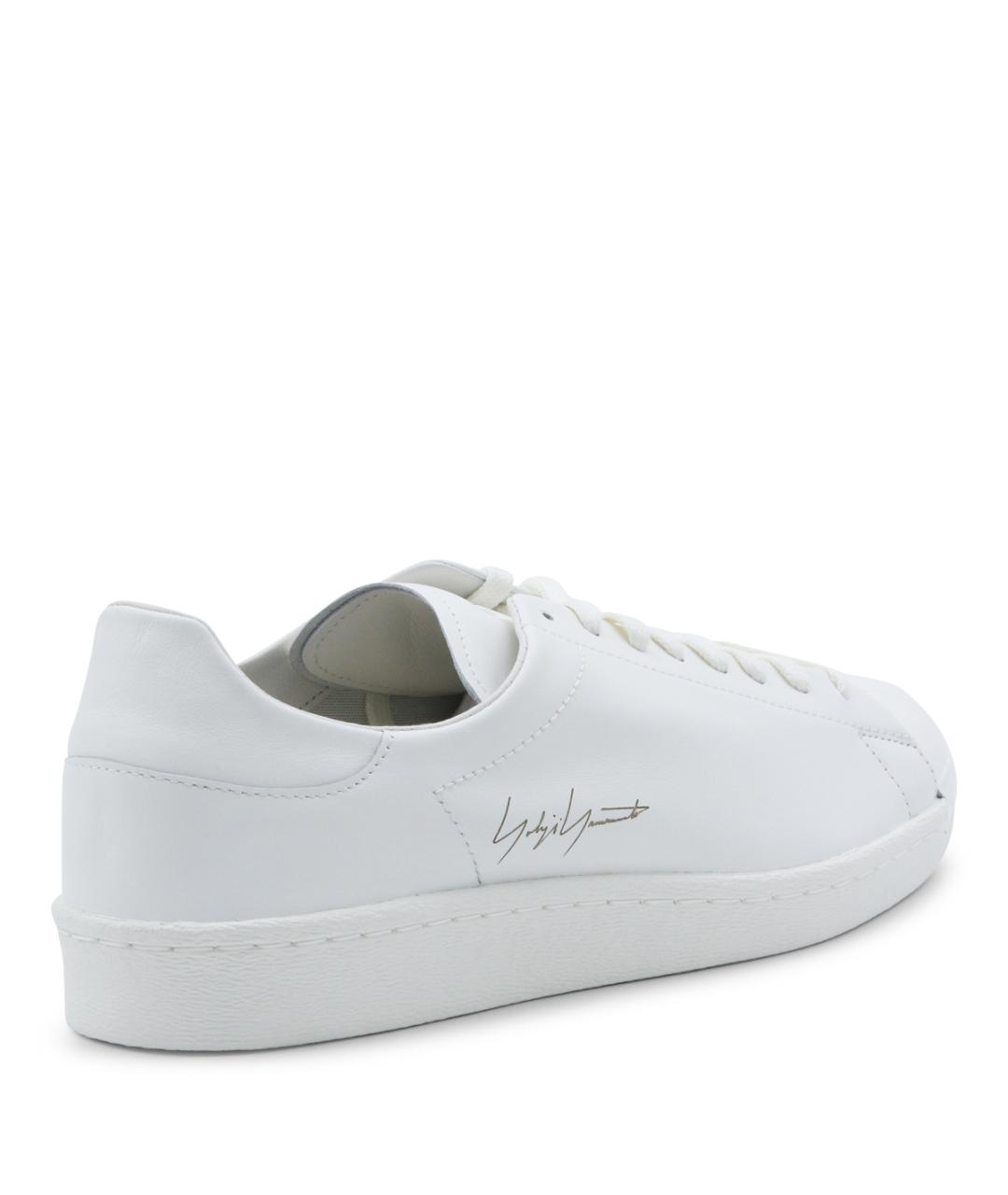 Y-3 Белые кожаные низкие кроссовки / кеды, фото 3