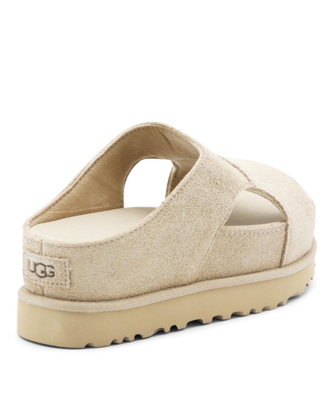 UGG AUSTRALIA Бежевые замшевые сандалии, фото 3
