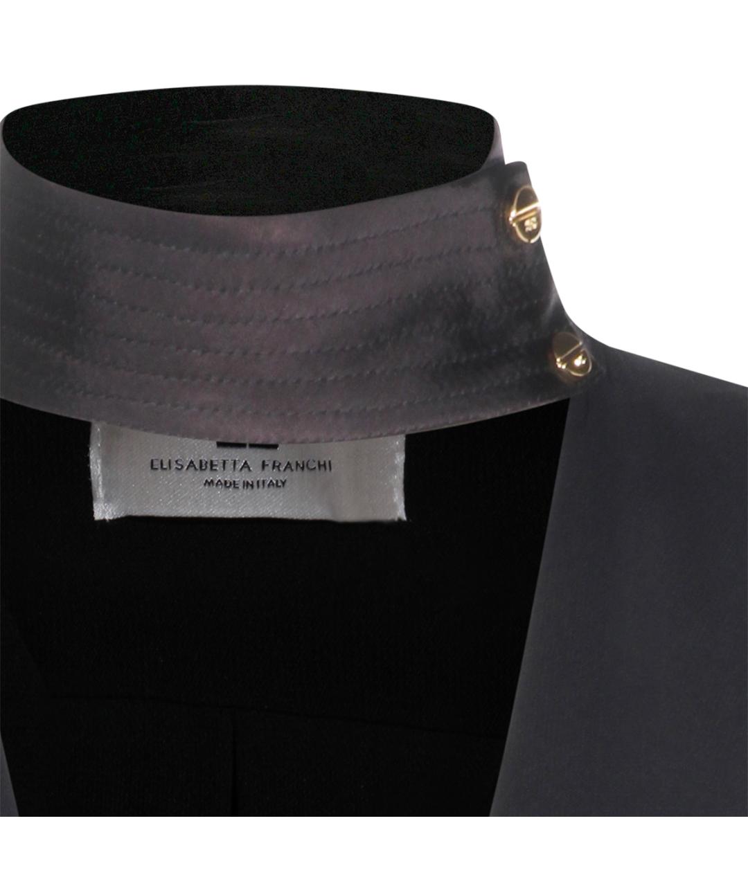 ELISABETTA FRANCHI Черная вискозная рубашка, фото 3