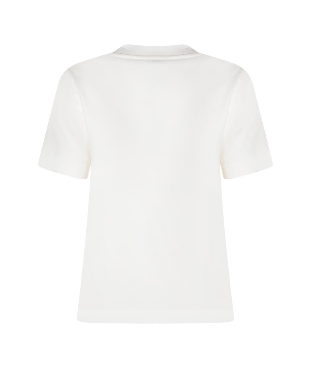 BURBERRY Белая хлопковая футболка, фото 2