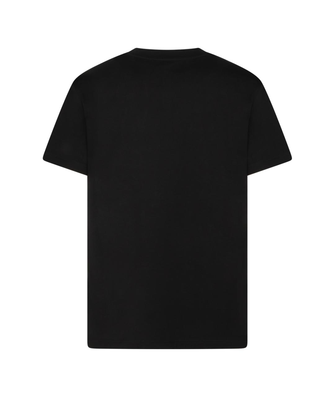 MOSCHINO Черная хлопковая футболка, фото 2