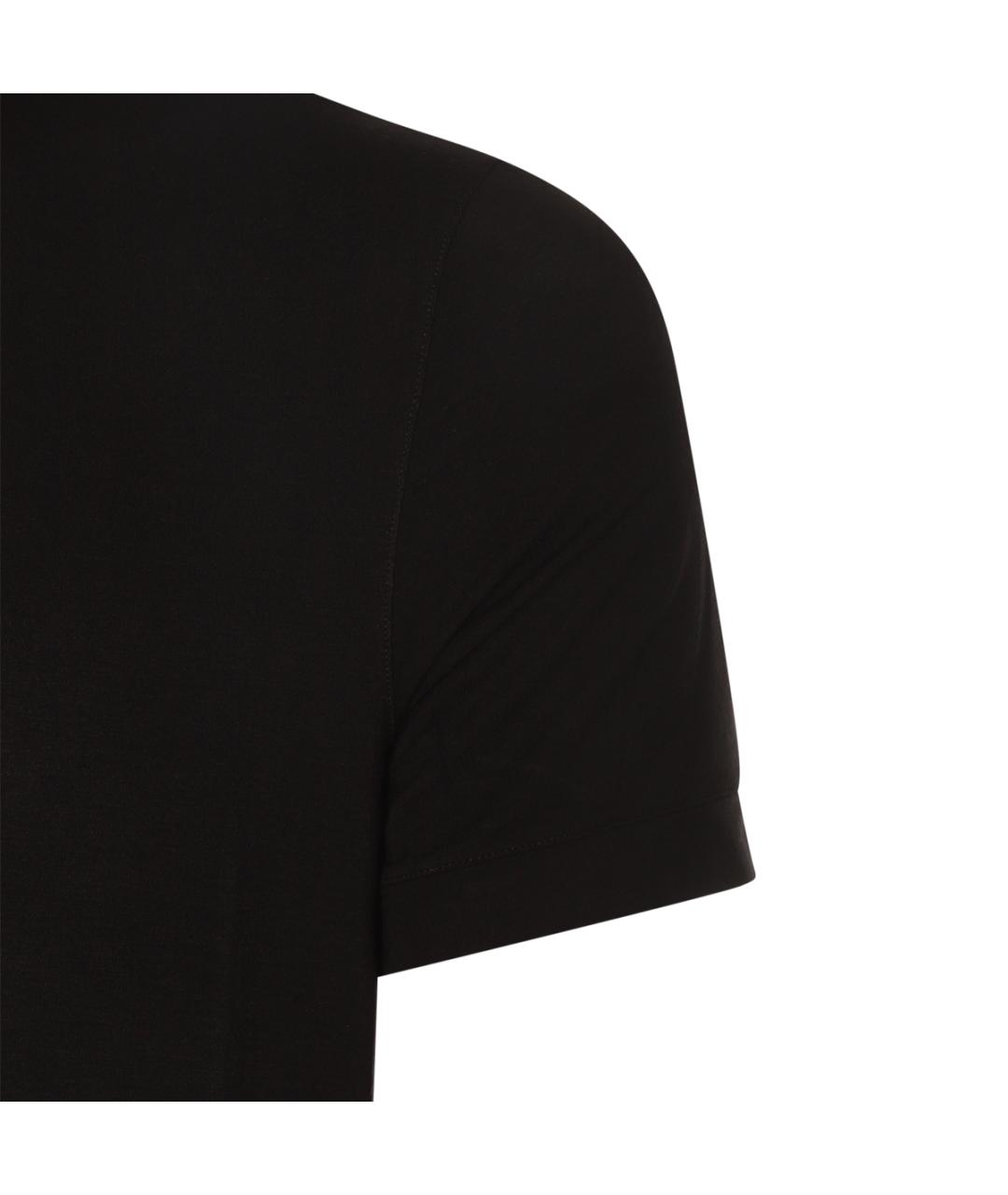 GIORGIO ARMANI Черная вискозная футболка, фото 5