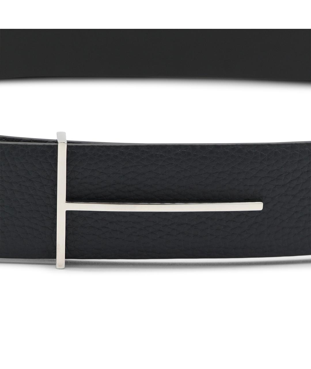 TOM FORD Темно-синий кожаный ремень, фото 2