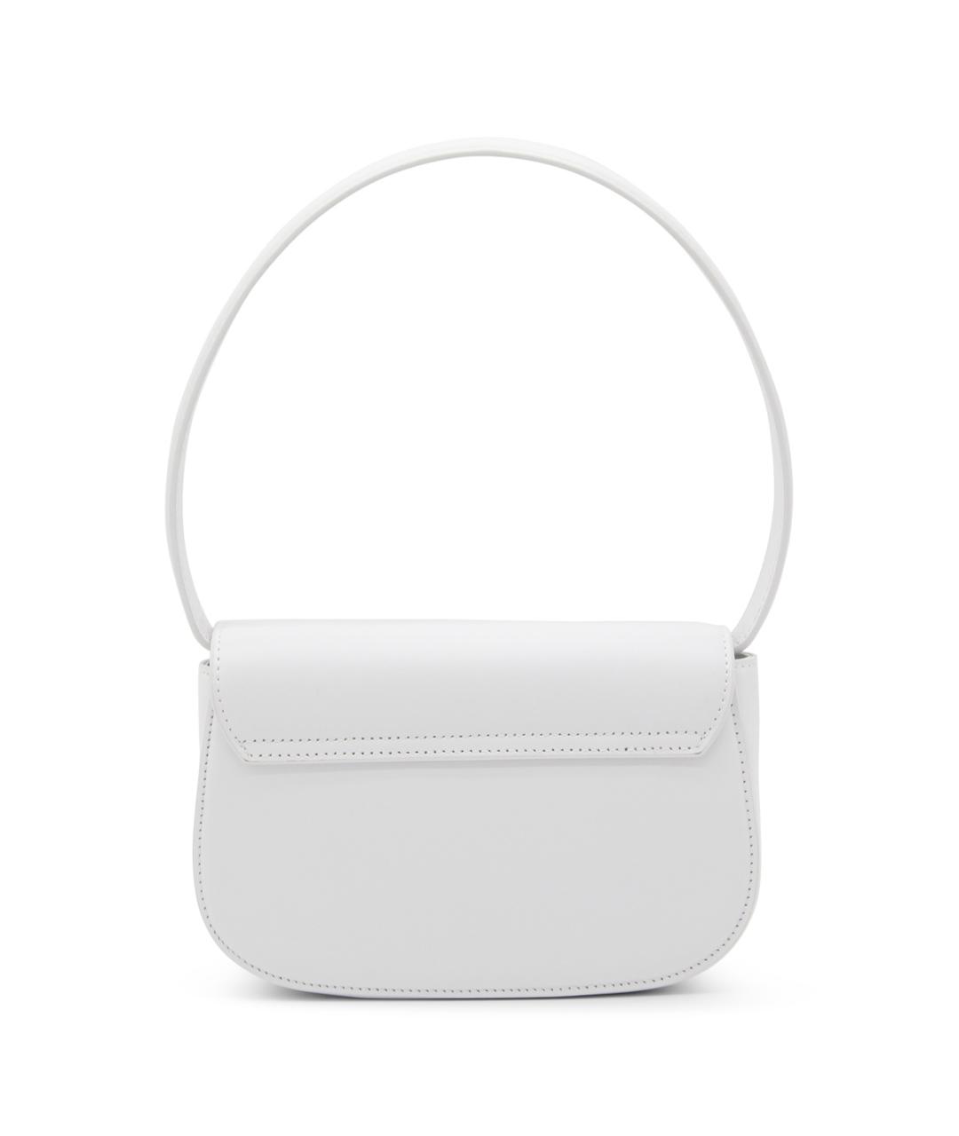 DIESEL Белая кожаная сумка через плечо, фото 3