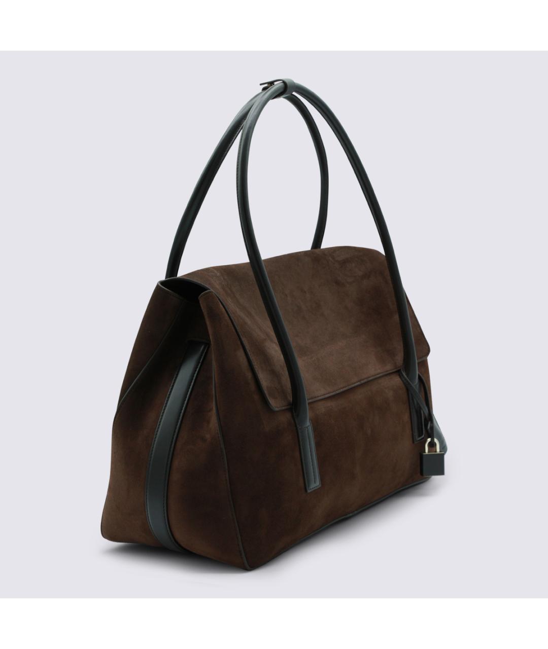 TOM FORD Коричневая замшевая сумка тоут, фото 3