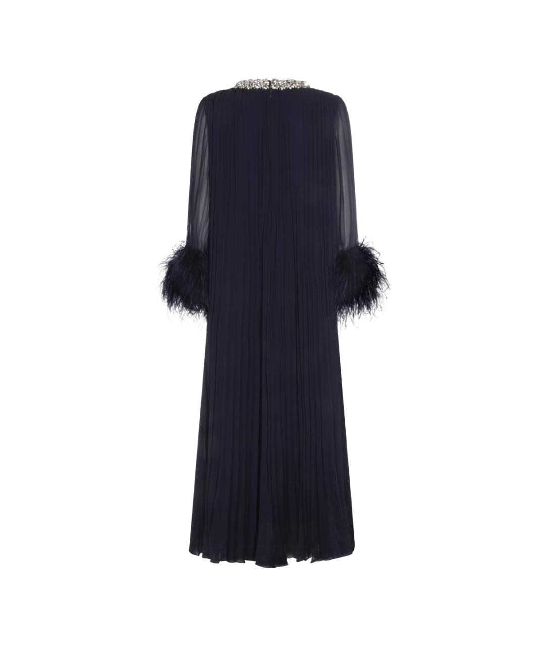 SELF-PORTRAIT Темно-синее полиэстеровое вечернее платье, фото 2