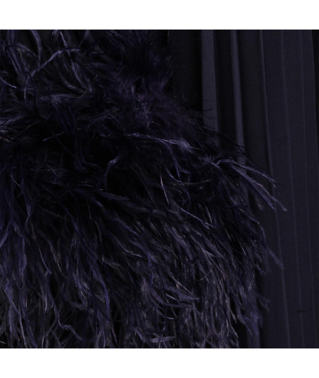 SELF-PORTRAIT Темно-синее полиэстеровое вечернее платье, фото 3