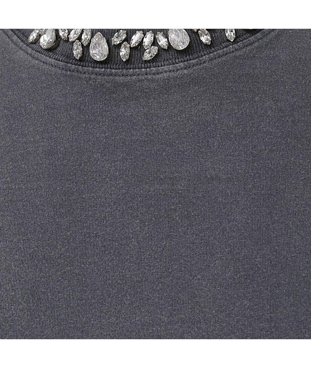 GOLDEN GOOSE DELUXE BRAND Серая хлопковая футболка, фото 4