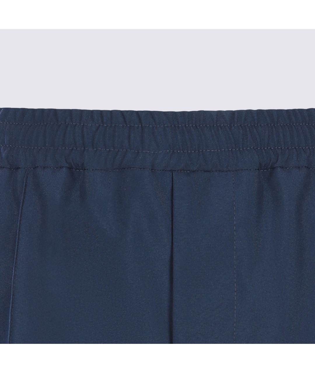 GUCCI Синие синтетические повседневные брюки, фото 4