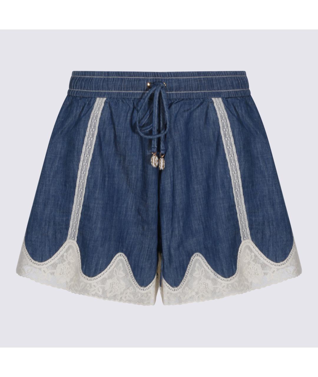 ZIMMERMANN Синие хлопковые шорты, фото 2