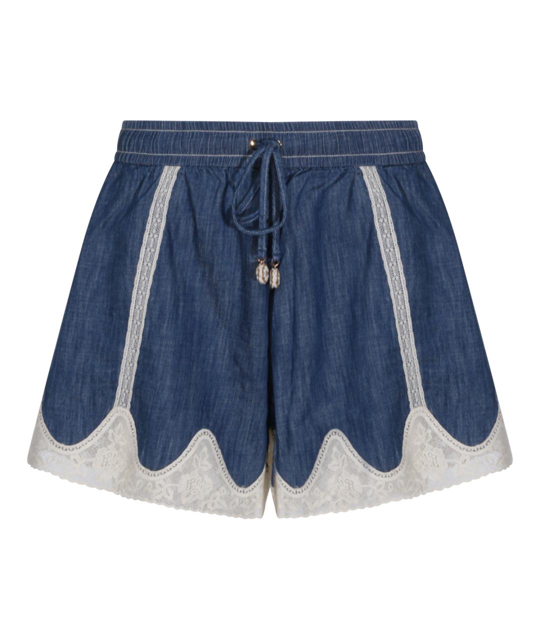 ZIMMERMANN Синие хлопковые шорты, фото 1