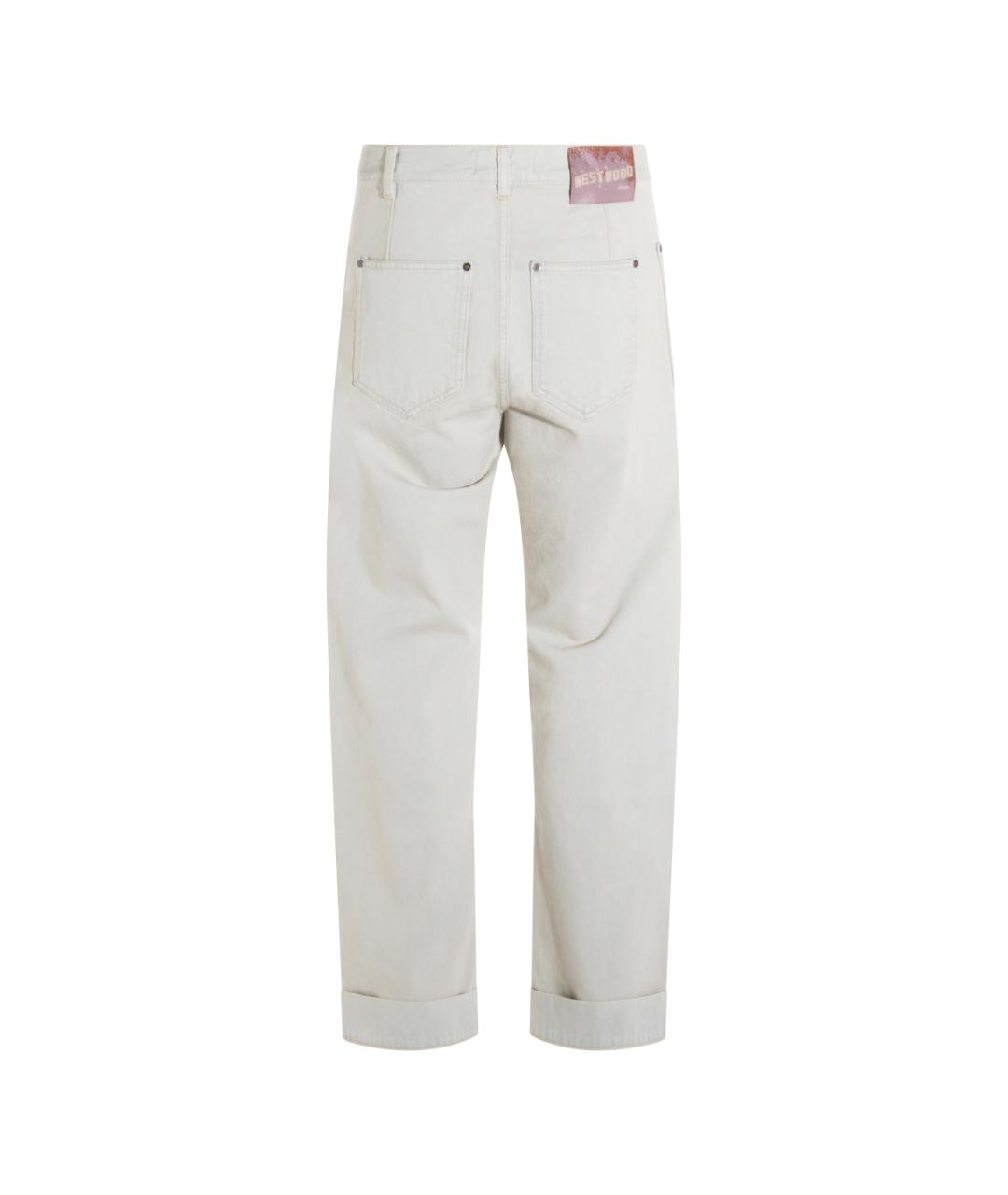 VIVIENNE WESTWOOD Голубые хлопковые прямые джинсы, фото 2