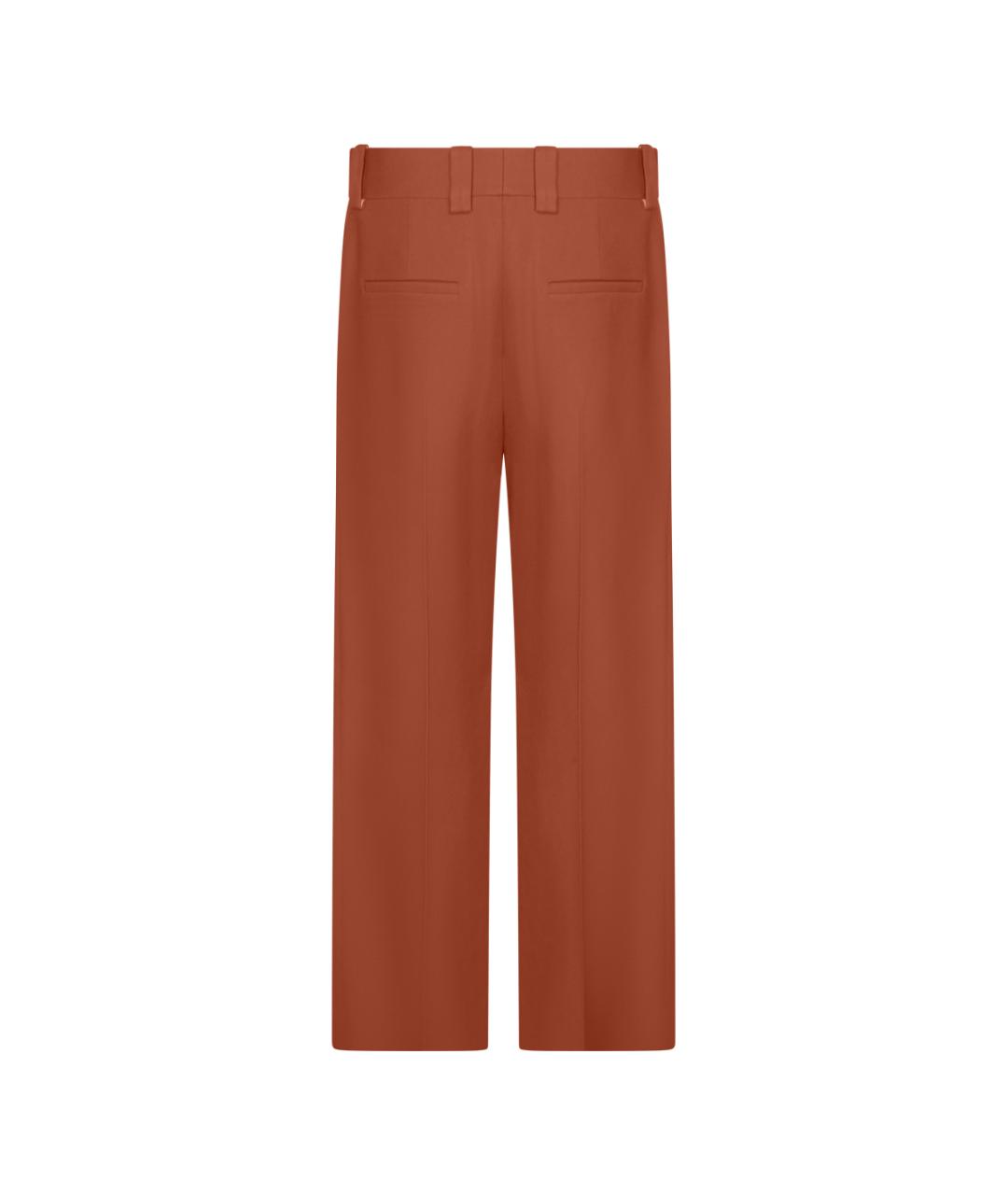 CHLOE Оранжевое хлопковые прямые брюки, фото 2