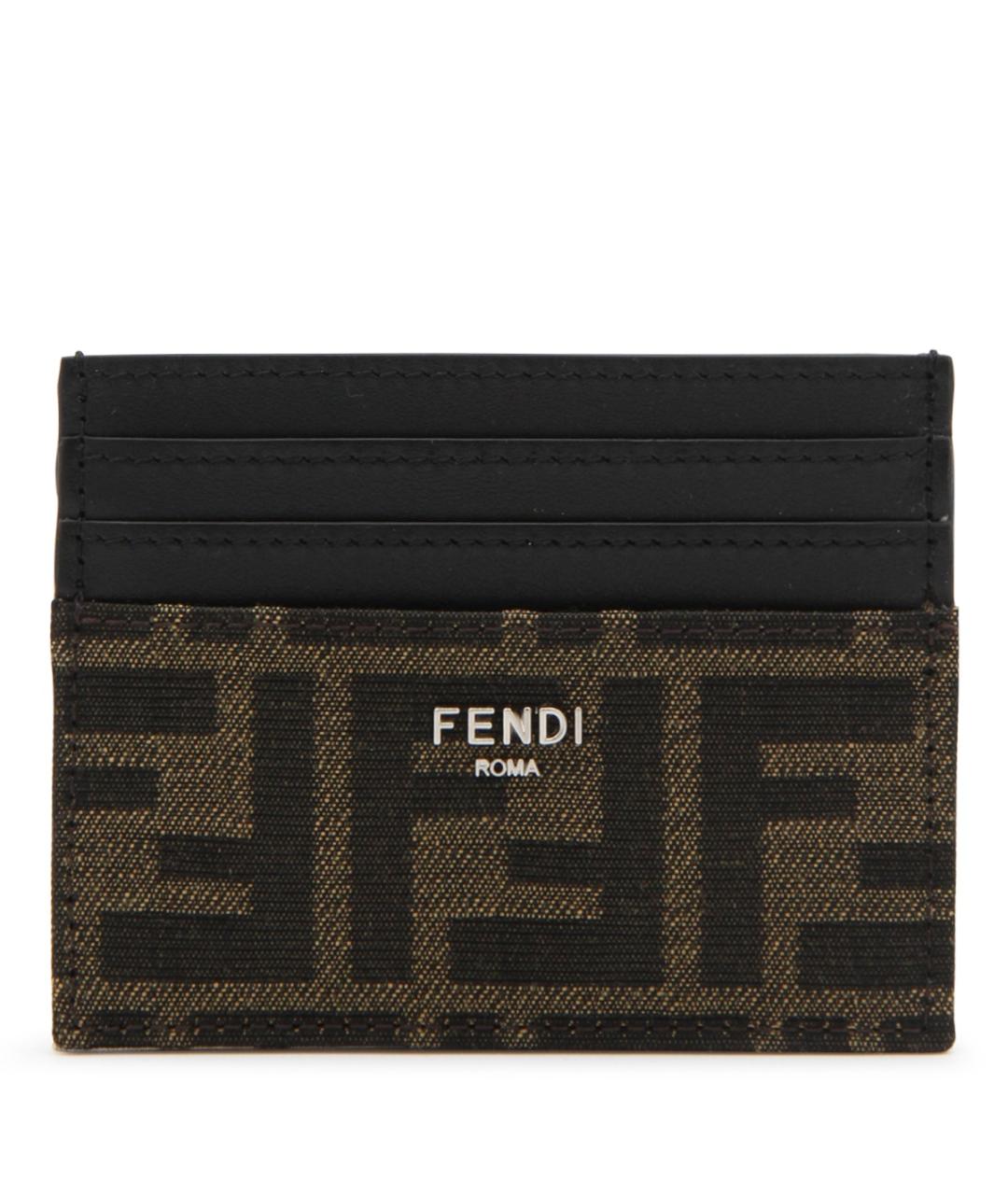 FENDI Коричневый кожаный кошелек, фото 1