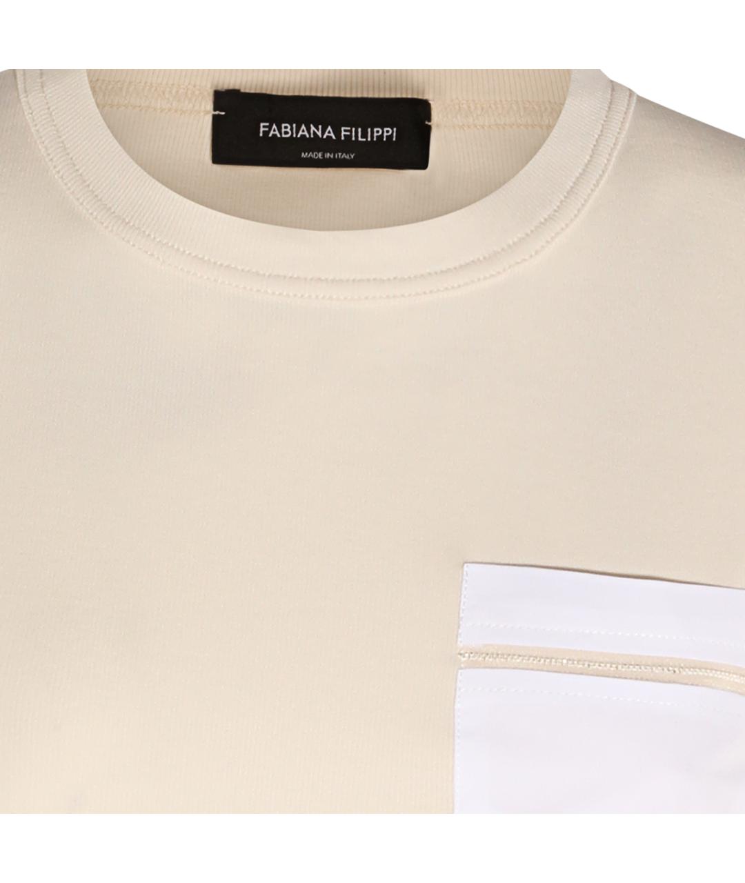 FABIANA FILIPPI Бежевая футболка, фото 3