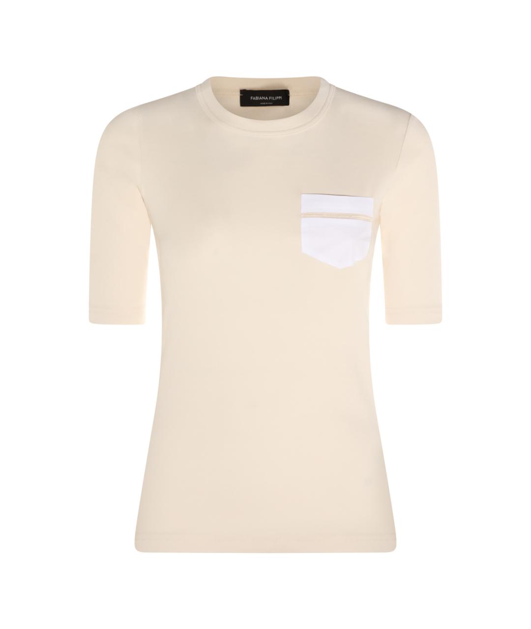 FABIANA FILIPPI Бежевая футболка, фото 1