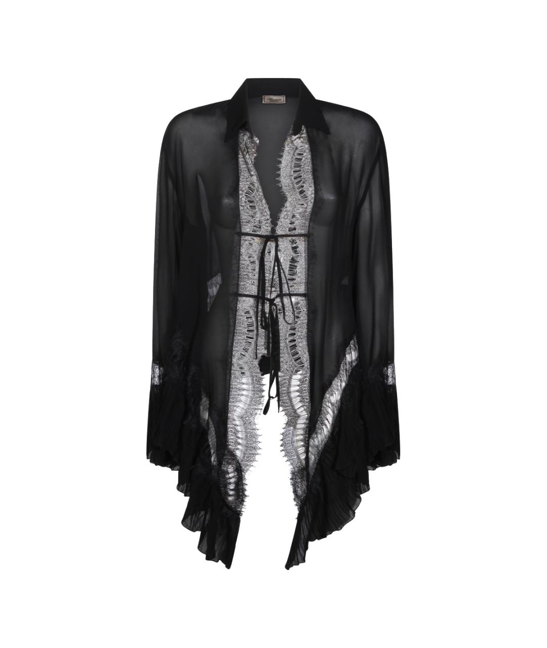 BLUMARINE Черная вискозная рубашка, фото 1