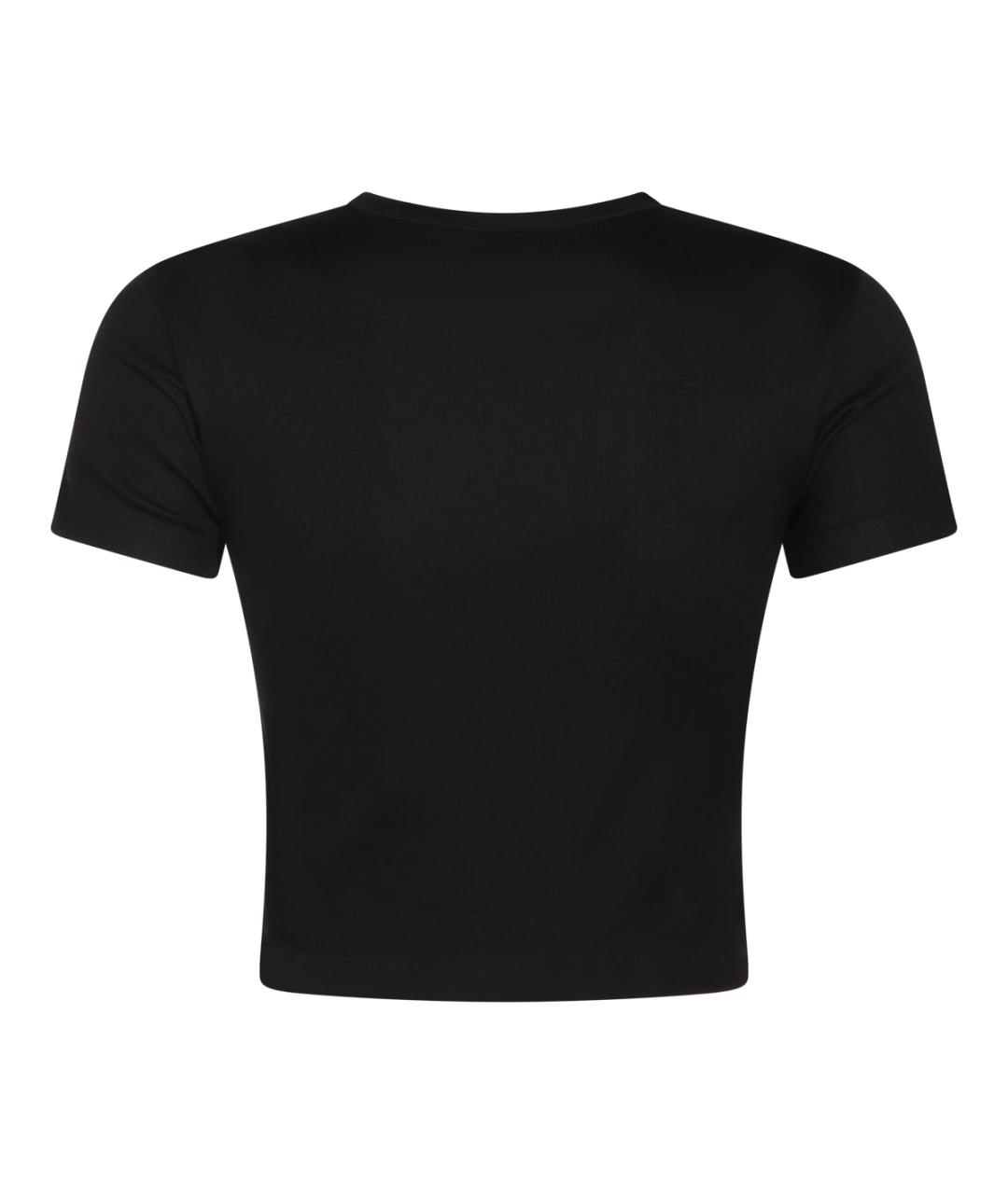 FENDI Черная хлопковая футболка, фото 2