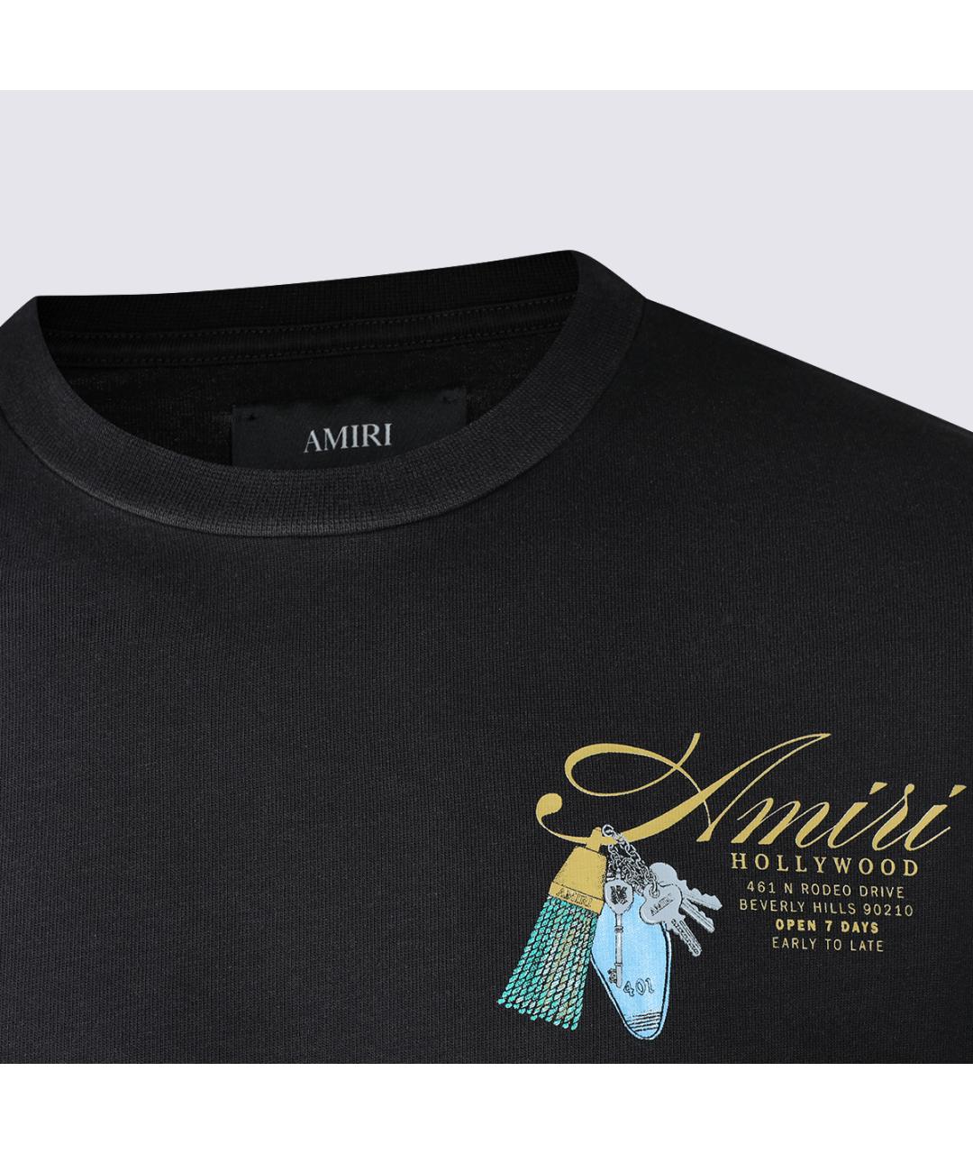 AMIRI Черная хлопковая футболка, фото 3