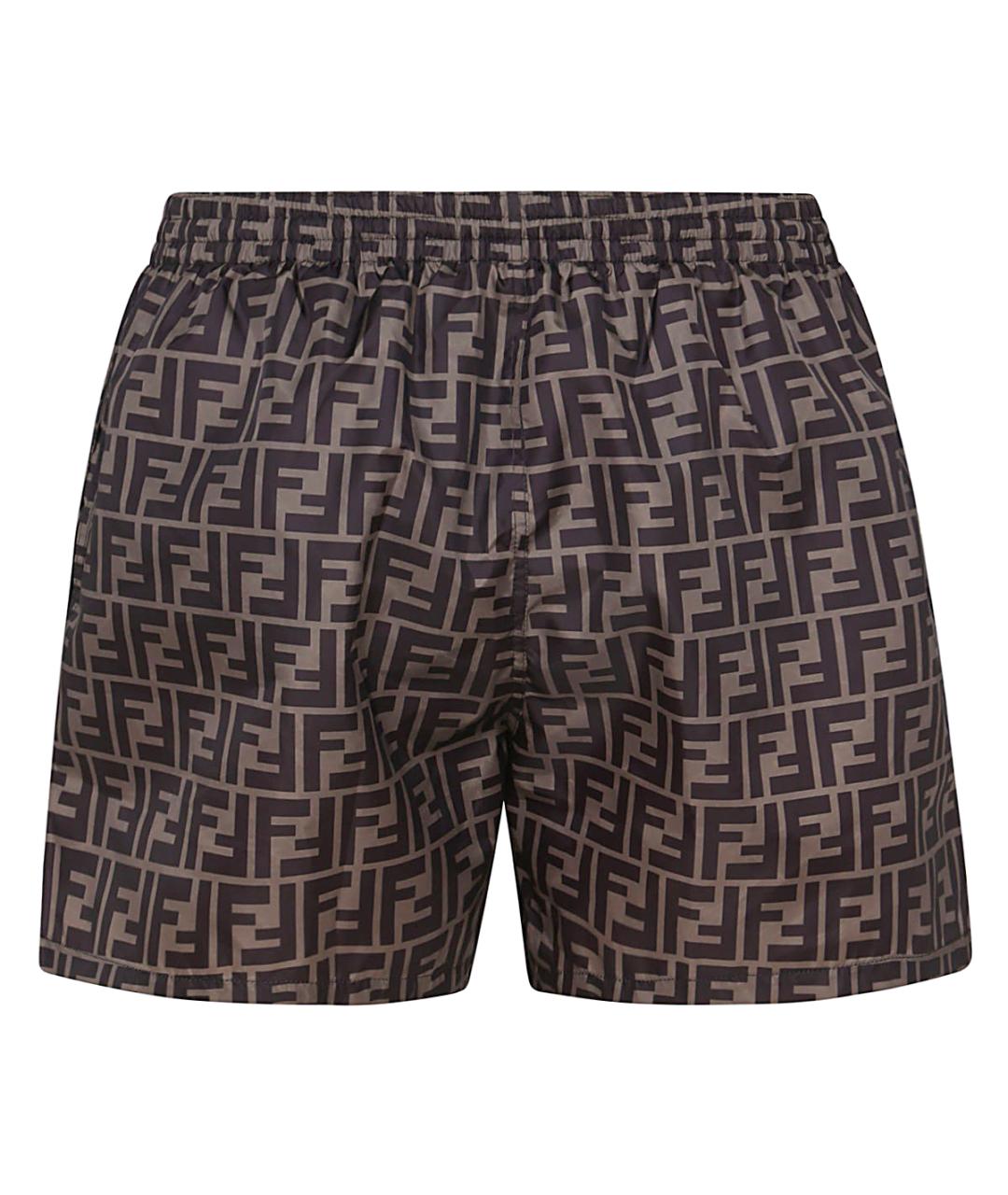 FENDI Коричневые полиэстеровые плавки, фото 2
