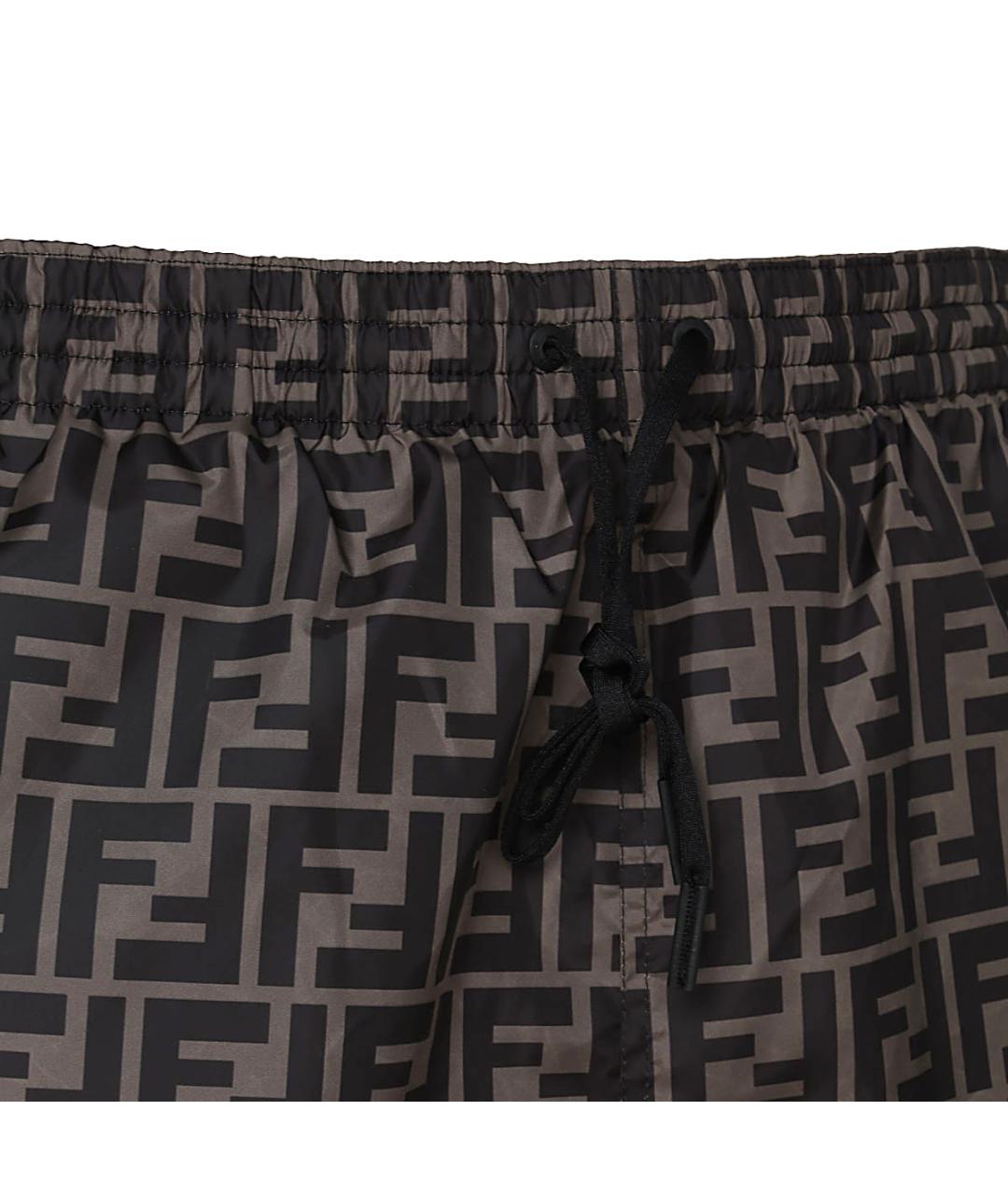FENDI Коричневые полиэстеровые плавки, фото 4