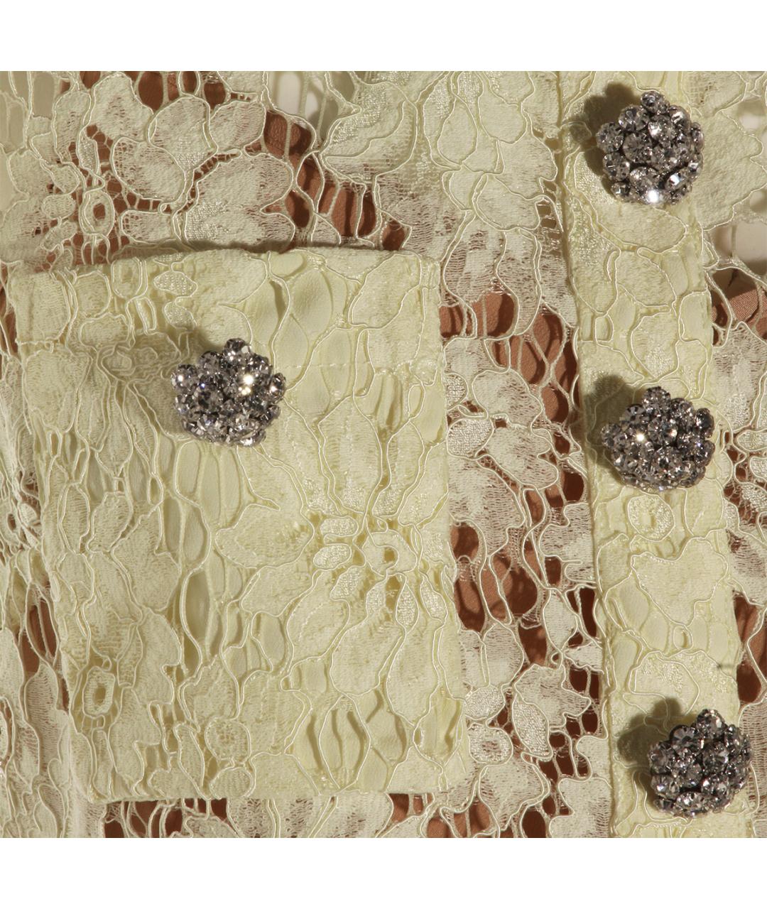 SELF-PORTRAIT Желтое синтетическое коктейльное платье, фото 3