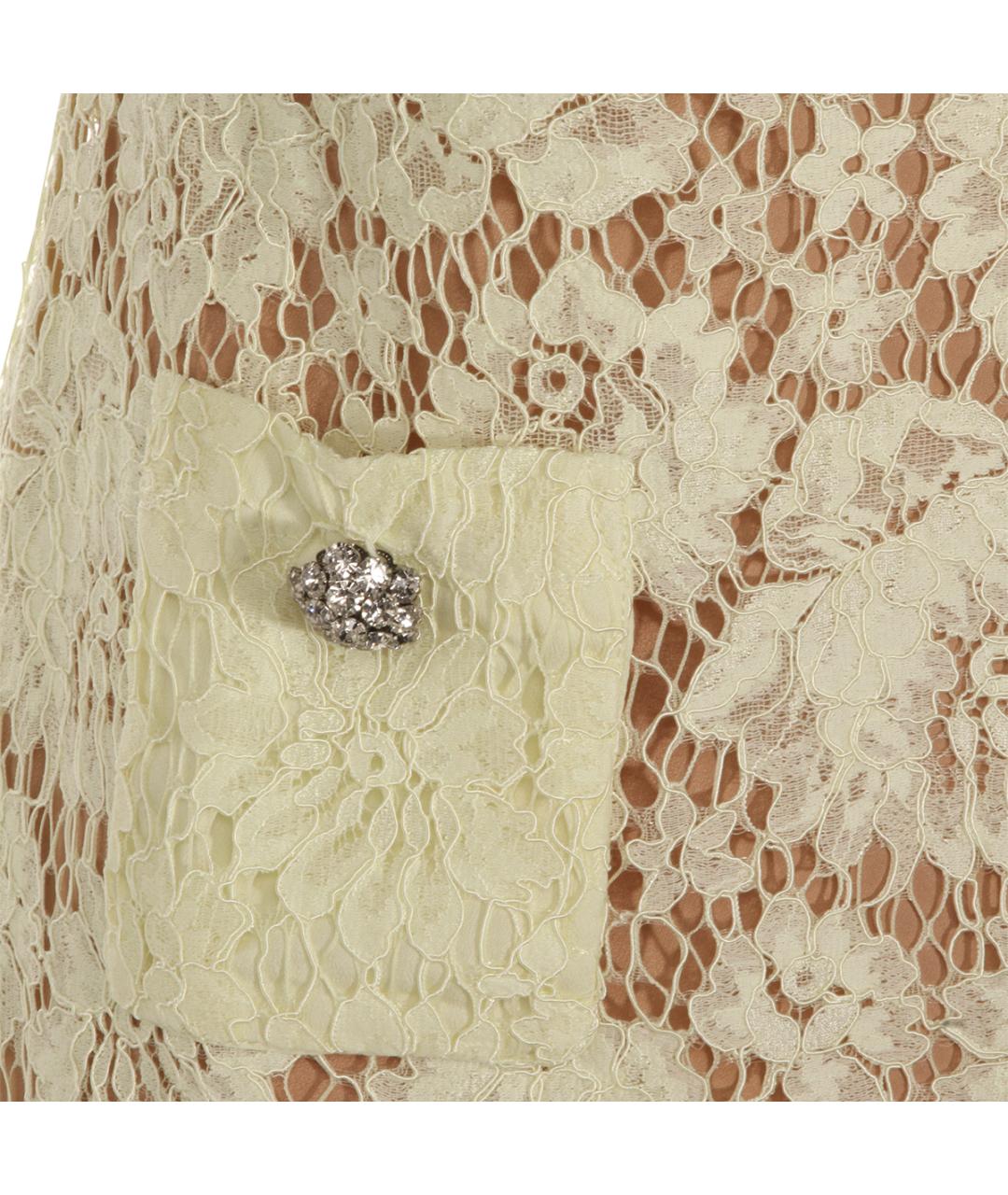 SELF-PORTRAIT Желтое синтетическое коктейльное платье, фото 4