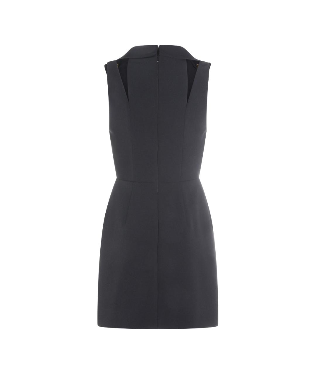 ELISABETTA FRANCHI Черное полиэстеровое повседневное платье, фото 2