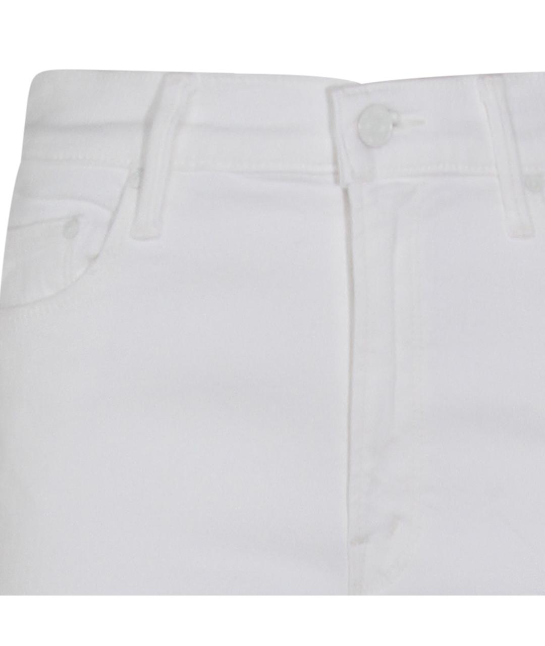 MOTHER Белые хлопковые прямые джинсы, фото 3